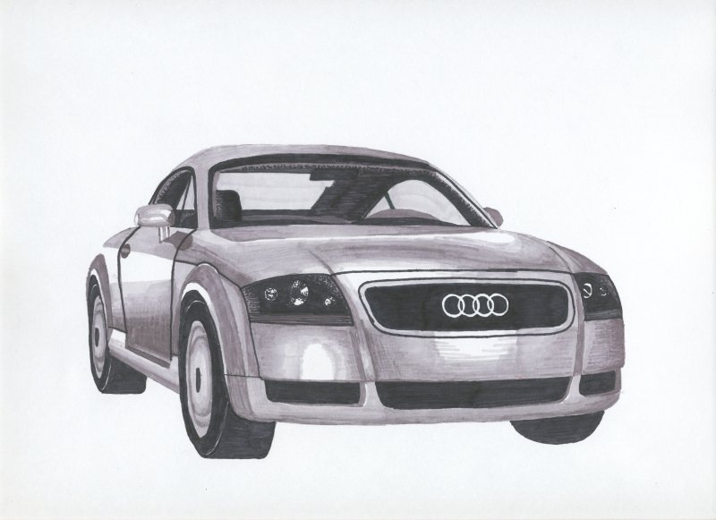 Audi TT — grey marker rendering